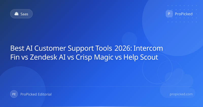 Best AI Customer Support Tools 2026: Intercom Fin vs Zendesk AI vs Crisp Magic vs Help Scout - SaaS | ProPicked